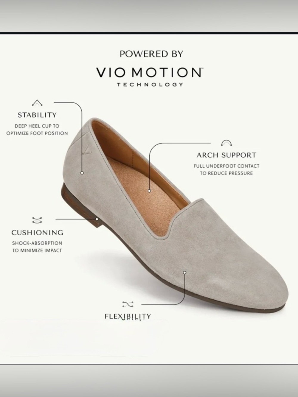 NWOT Vionic Willa Light Taupe Suede Flat Slip On Loafer | Size 11-Wide